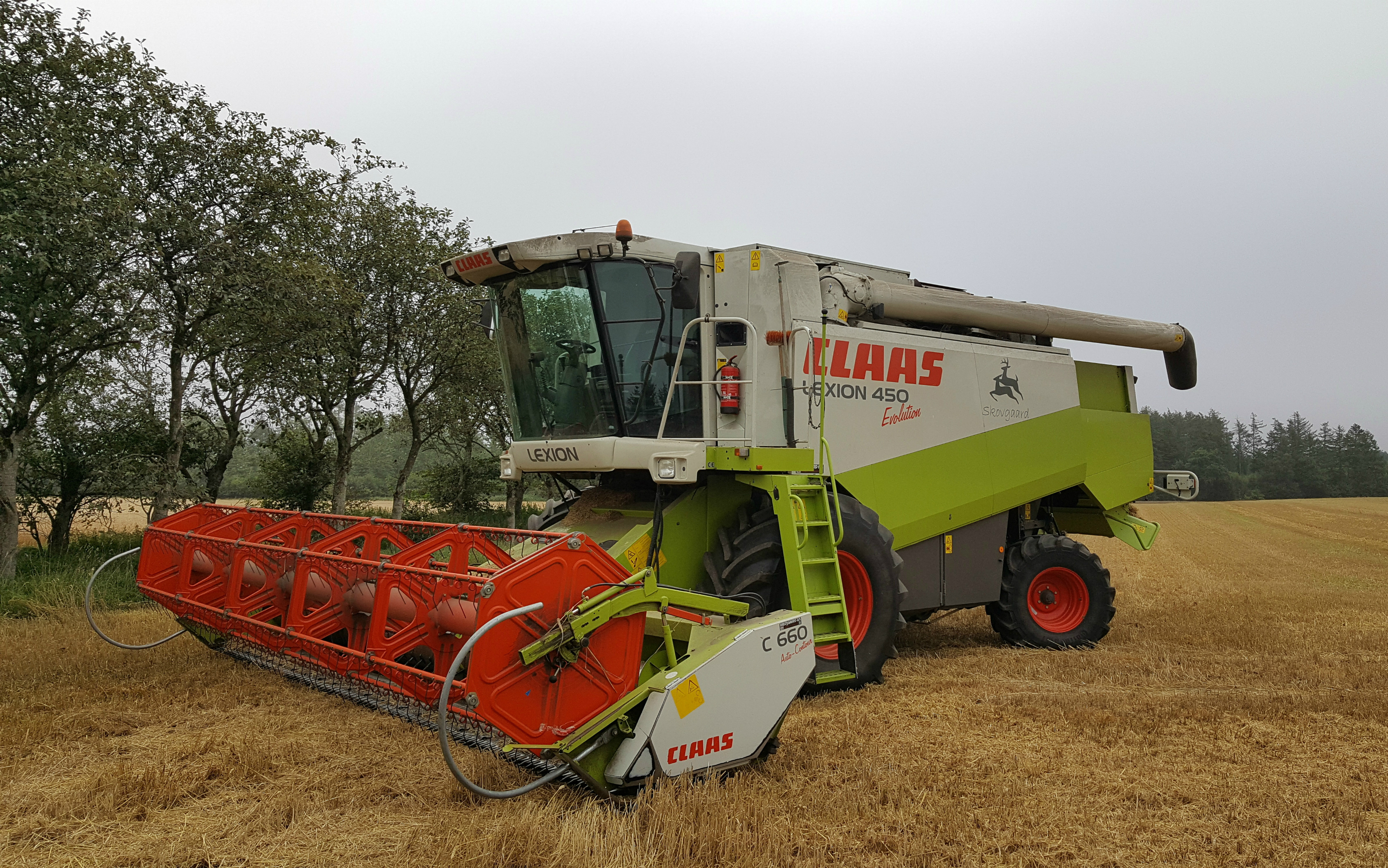 Skovgaard med Mejetærskning ved Kjellerup