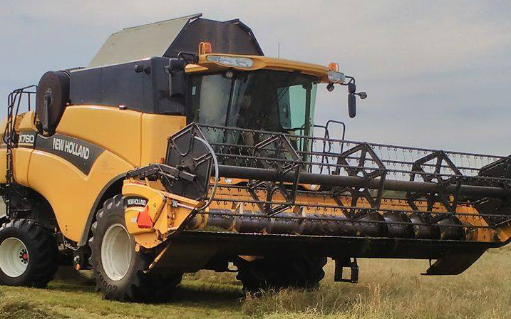 Finn hemmingsen med Mejetærskning ved Ebberup